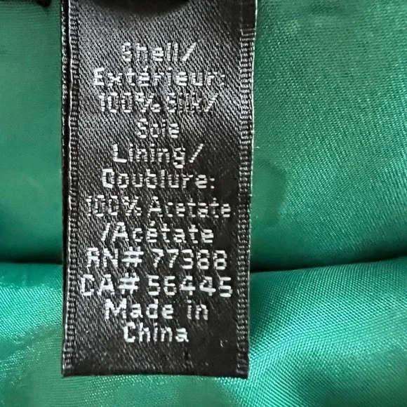 J. Crew 100% Silk Green / Teal Paisley Strapless Boho Dress Women’s Size 14 - Picture 11 of 11